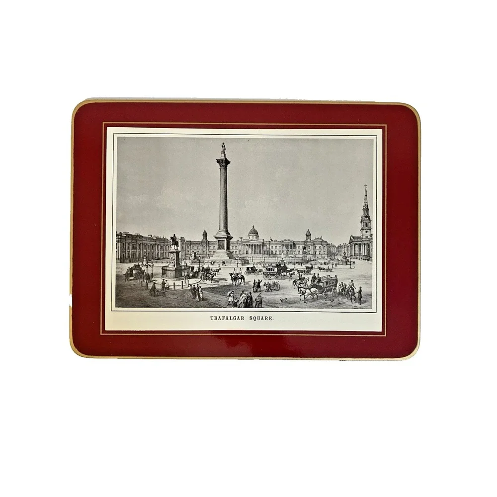 Set of 6 Clover Leaf Table Place Mats Old Views of London Cork‎ 11.25